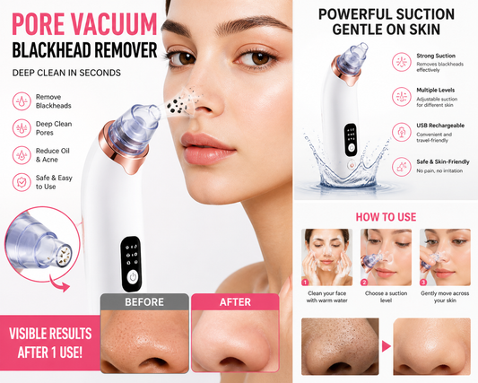 Pore Vacuum Blackhead Remover – Deep Clean in Seconds